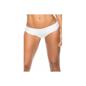 Tanga blanc froncé sur les fesses 